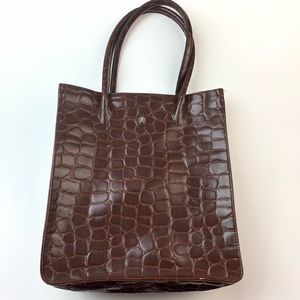 Ralph Lauren tote bag safari alligator brown